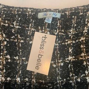 She + Sky Tweed Sequin shorts
